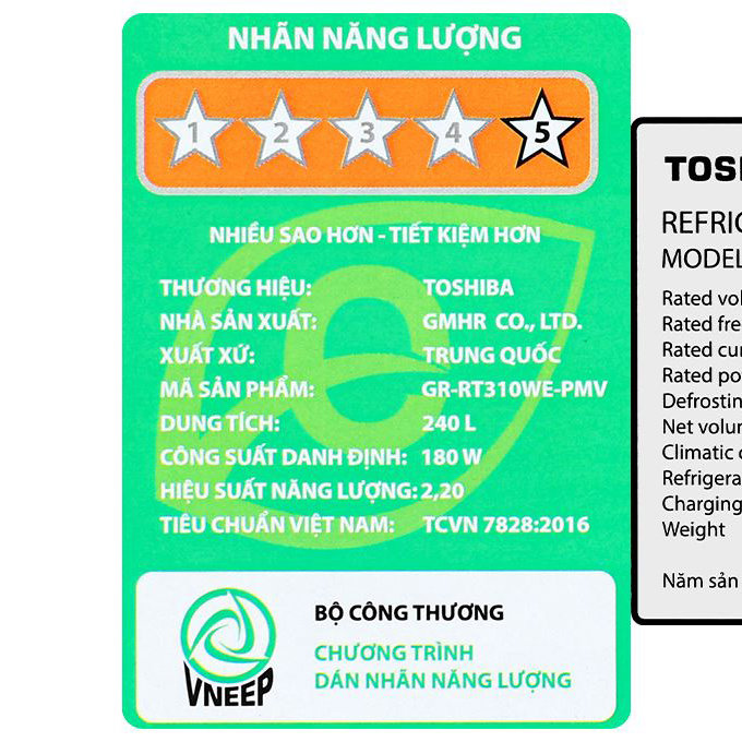 Tủ lạnh Toshiba Inverter 240 lít GR-RT310WE-PMV(68)